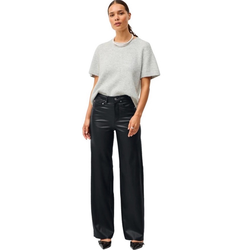 Black Faux Leather Pants